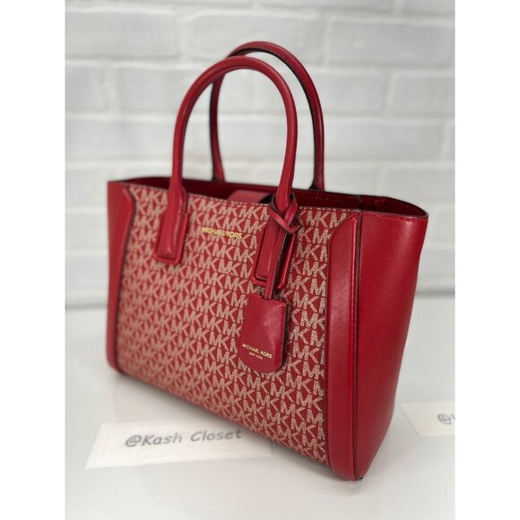 Michael Kors satchel kali medium ipad case tote shoulder bag chili pale gold - Picture 4 of 12